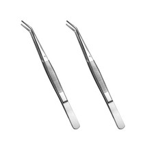2-Pack Stainless Steel Tweezers, with Curved Serrated Tip Multipurpose Forceps Tweezers price
