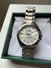 Coach Women's Tristen Logo 34mm Silver Dial Silver Stainless Steel Bracelet 30m Wristwatches price