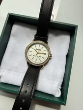 Coach Lex Women's 28mm Quartz White Dial Gold Tone Crystal Bezel Black Leather Wristwatches price