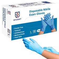 Medical Nitrile Exam Gloves 100 PCs Powder-Free Food-Safe Disposable Glove Food price