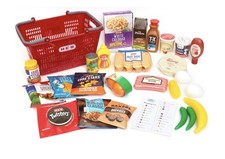 HEB Grocery Store Kids Play Food Dinner Food Shopping Basket 35 Pieces BRAND NEW Food price