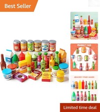 30pcs Play Food Grocery Cans Set Kid Toys Kitchen Accessories Preschool Food price