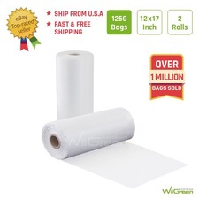 2 rolls 1250 Bags Plastic Produce 12x17 Grocery Kitchen Fruit Vegetable Food Food price