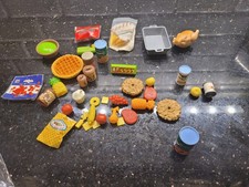 Mixed Lot Miniature Toy Food Grocery Accessories Kitchen Playset Fisher Price Food price