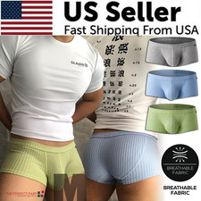 Men's Sexy Underwear Low waist Briefs U Pouch Boxers Striped Shorts Underpants Men's Briefs price