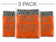 Mack Weldon 18-Hour Jersey Boxer Briefs 3-Pack Men's Large Orange NEW NWT $90 Men's Briefs price