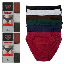 6 Pack Mens Bikinis Briefs Underwear 100% Cotton Plain Knocker Lot Size S-XL Men's Briefs price