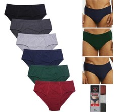 6 Pack Men's ULTRA Solid Cotton Knocker Bikini Brief Underwear Assorted Colors Men's Briefs price