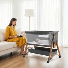 5 in 1 Baby Bassinet Bedside Sleeper, Rocking 6 Adjustable Heights With Wheels Baby Bed price
