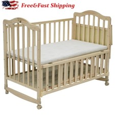 3 in1Convertible Baby-to-Toddler Bed Wooden Crib w/Pulley And Mattress Baby Gift Baby Bed price