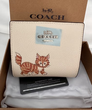 NEW COACH Wallet & Card holder With Dancing Kitten Cat CC472 Outlet w/BOX US Women's Card Holder price