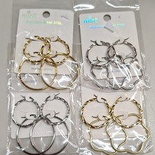 mint Stainless Steel 316L Gold Hoop Earrings Hook Closure Nickel-Free No Stone Gold Earrings price