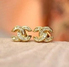 1.20Ct Round Cut Simulated Diamond Fancy Stud Earrings In 14K Yellow Gold Plated Gold Earrings price