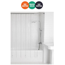 Clear Shower Curtain Liner Anti-Bacterial PEVA 70x71 Water Repellent Mainstays Shower / Bathroom Curtain price