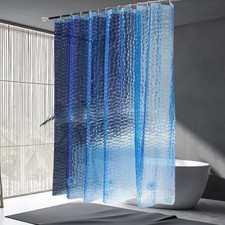 Blue EVA Shower Curtain Liner 3D Water Cube Waterproof Grommets 72x72 Shower / Bathroom Curtain price