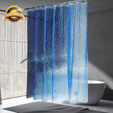 Blue EVA Shower Curtain Liner 3D Water Cube Waterproof Grommets 72x72 Shower / Bathroom Curtain price