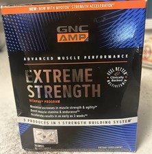 GNC AMP Extreme Strength Vitapak Program 30 Packs Muscle Performance Exp 09/27 Strength and Performance Products price