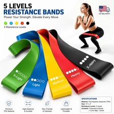 Resistance Bands Set of 5 Loop Exercise Bands for Yoga Fitness Workout Gym Resistance Band price
