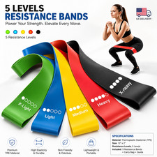 Resistance Bands Set of 5 Loop Exercise Bands for Yoga Fitness Workout Gym Resistance Band price