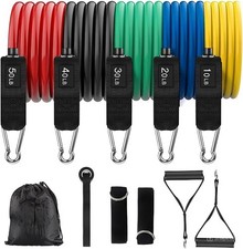 11-Piece Resistance Bands Set Up to 150lb Home Gym Workout Fitness Exercise Yoga Resistance Band price
