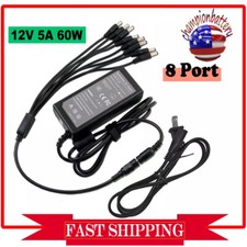 DC 12V 5A Power Supply Adapter +8 Split Power Cable For CCTV Security Camera DVR Security Camera Accessories price
