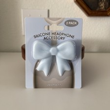 Five Below Silicone Headphone Accessory Blue Bow Clip-On VIRAL TIKTOK NEW Headphone Accessory price