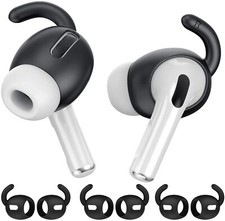 3 Pairs Pro Ear Hook Anti-Slip Premium Silicone Covers Accessories Black Headphone Accessory price