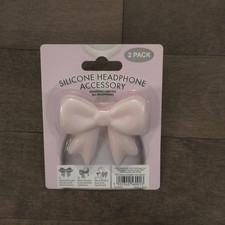 Five Below Silicone Headphone Accessory Pink Bow Clip-On VIRAL TIKTOK NEW Headphone Accessory price