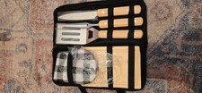 3 PIECE BBQ GRILL SET WITH CARRYING CASE. Cutting board and glove included. Grill and Barbecue price