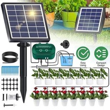 50FT Solar Automatic Drip Irrigation System Kit Plant Watering Timer  Garden Garden Supplies price