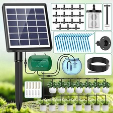 50FT Solar Power Self Watering System Drip Irrigation Kit Plant Timing Garden Garden Supplies price