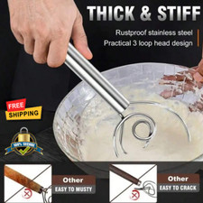 1 pc Stainless Steel Danish Dough Mixer Handheld Bread Whisk for Baking, Cooking Dough Mixer price