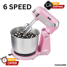 Dash Everyday 3-Quart, 6 Speed Stand Mixer with Stainless Steel Mixing Bowl PINK Dough Mixer price