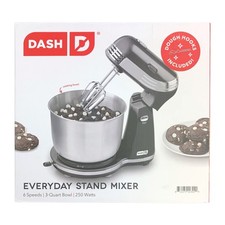 Dash Everyday Electric Stand Mixer, 6-Speed, 3-Quart Bowl, Black Dough Mixer price
