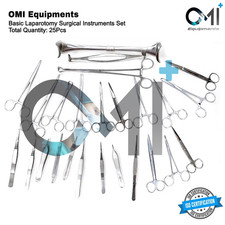 General Surgery Basic Laparotomy Surgical Instruments Set Of 25 PCs | OldMed Medical Products price
