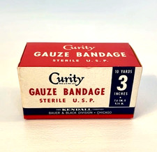 Vintage CURITY Gauze Bandages Bauer & Black Medical Supplies Sealed 1950s MINT! Medical Products price