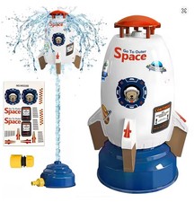 Kids Outdoor Rocket Water Sprinkler Toy Summer Backyard Garden Splash Play USA Outdoor & Garden Toys price