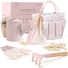 Pink Kids Gardening Set Toddler Garden Tools Outdoor Play Kit Outdoor & Garden Toys price