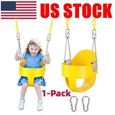 330lb Outdoor Toddler Swing High Back Full Bucket Seat Backyard Garden Yellow Outdoor & Garden Toys price