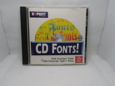 Expert Software – CD Fonts! CD-ROM 1997 PC Windows 95 3.1 Macintosh 1500+ Fonts Graphic & Music Software price