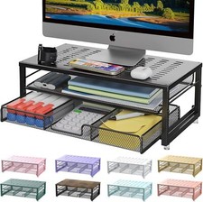 Computer Monitor Stand Riser, Desk Organizers and Accessories with Drawer Monitor Accessories price