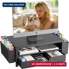OPNICE Desk Organizers and Accessories, Computer Monitor Stand Riser with Drawer Monitor Accessories price