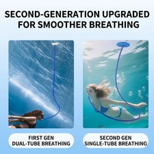 1/2/3 Meter Full Dry Snorkel  Anti-choke Diving Gear Diving Respirator Swimming Diving Gear price