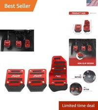 Anti-Slip 3PCS Car Pedal Cover Set - Red, Rust-Proof Metal for Manual Cars Pedal Set price