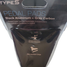NEW! TypeS ~ Pedal Pads~Black Aluminum & Gray Carbon ~ automatic transmission Pedal Set price