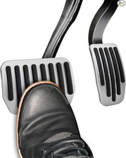 Foot Pedal Pads Set, Brake Pedal Cover, Aluminum Vehicle Brake a Color: Silver Pedal Set price