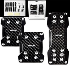 VISION Universal Polish Carbon 3pcs Racing Pedal Pad Set Manual M/T Pedal Set price