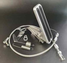 Street Rod Floor Mount Gas Pedal w/36" Throttle Cable & Bracket Spring Set Pedal Set price