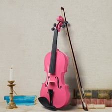 1/8 Size Beginners Instruments Acoustic Violin Set for Kids Children Pink String Instruments price