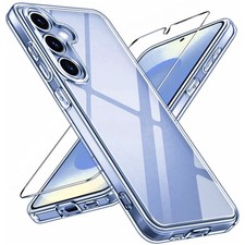 For Samsung Galaxy A17 5G Case Slim Clear Shockproof Phone Cover +Tempered Glass Phone Case price